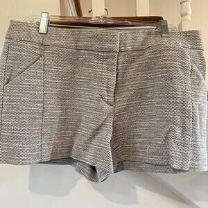 Loft black and white tweed shorts, size 10